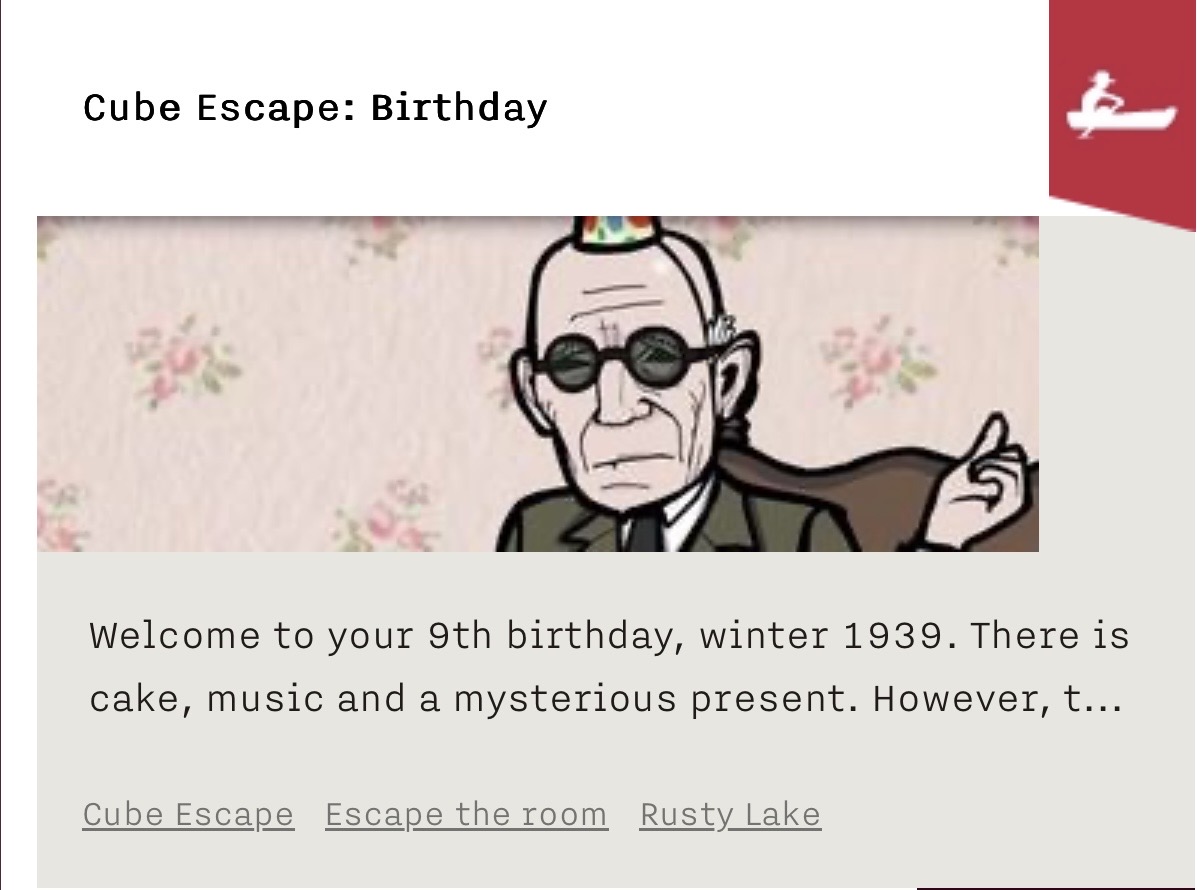 Cube Escape: Birthday game artwork