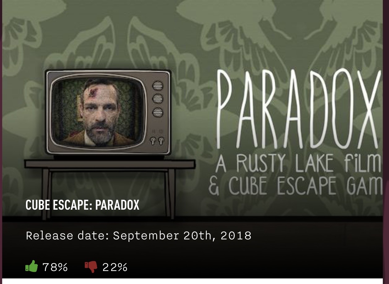 Cube Escape: Paradox game artwork