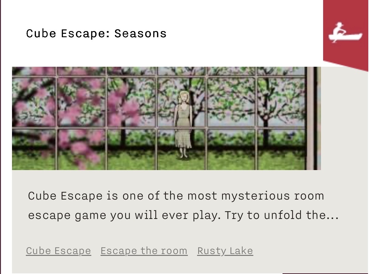 Cube Escape: Seasons game artwork