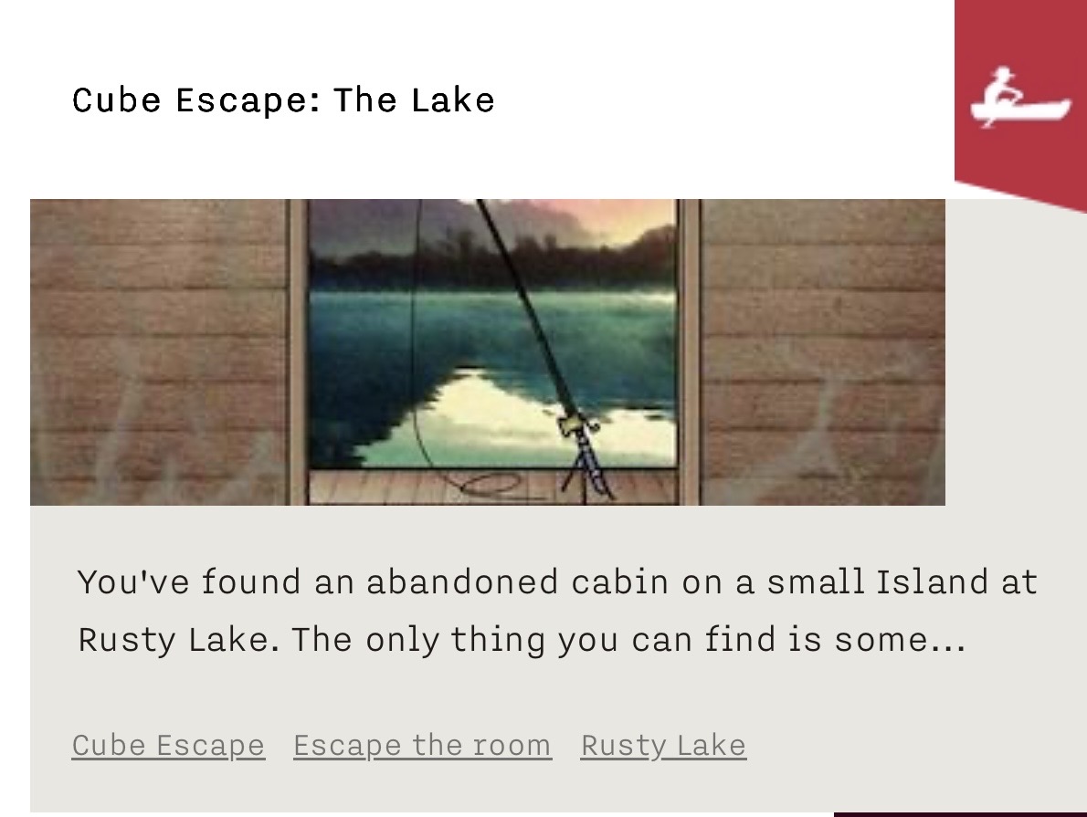 Cube Escape: The Lake game artwork