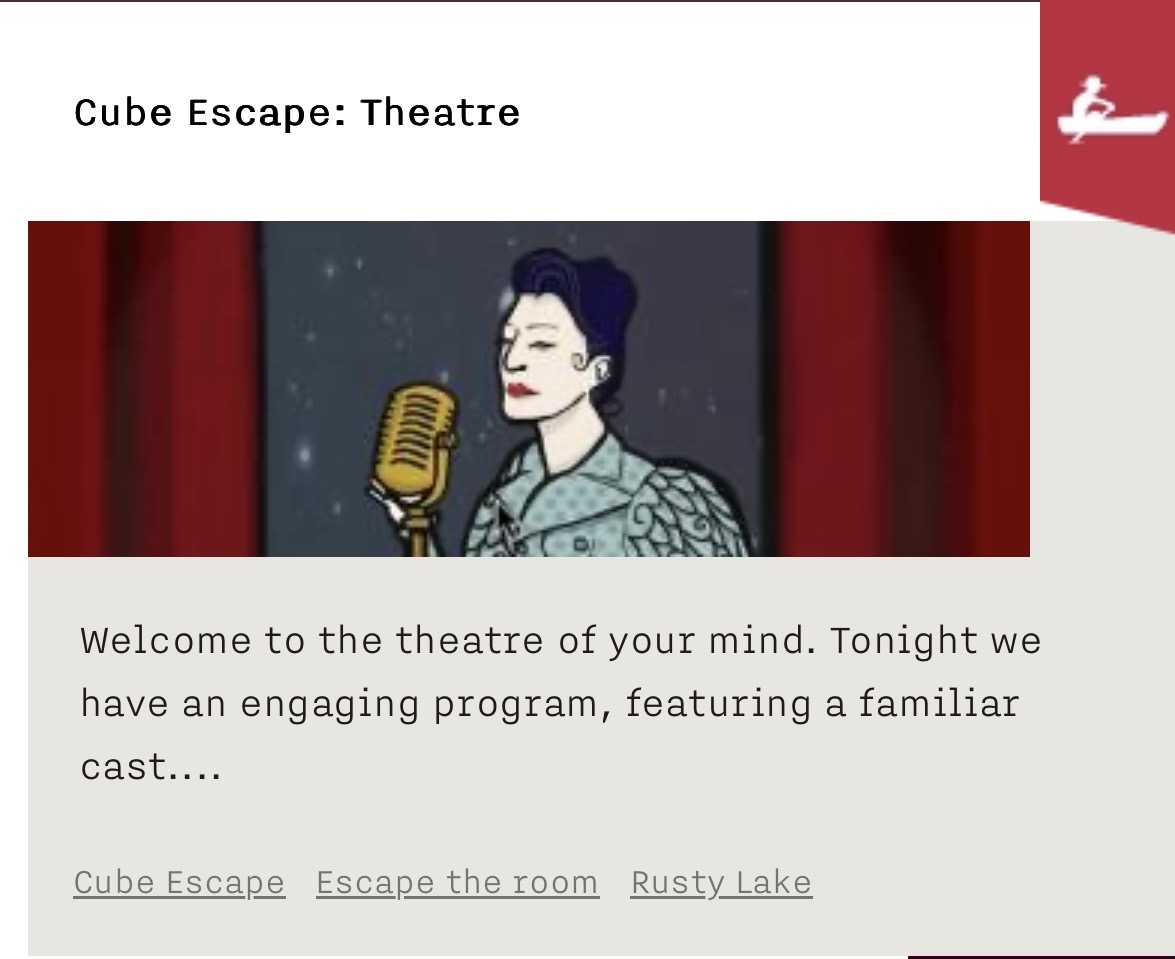 Cube Escape: Theatre game artwork